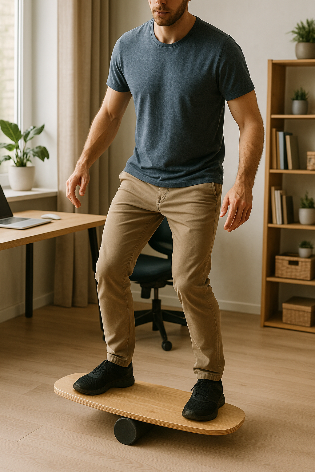 Balance board til stærkere krop og bedre balance hjemme og på kontoret