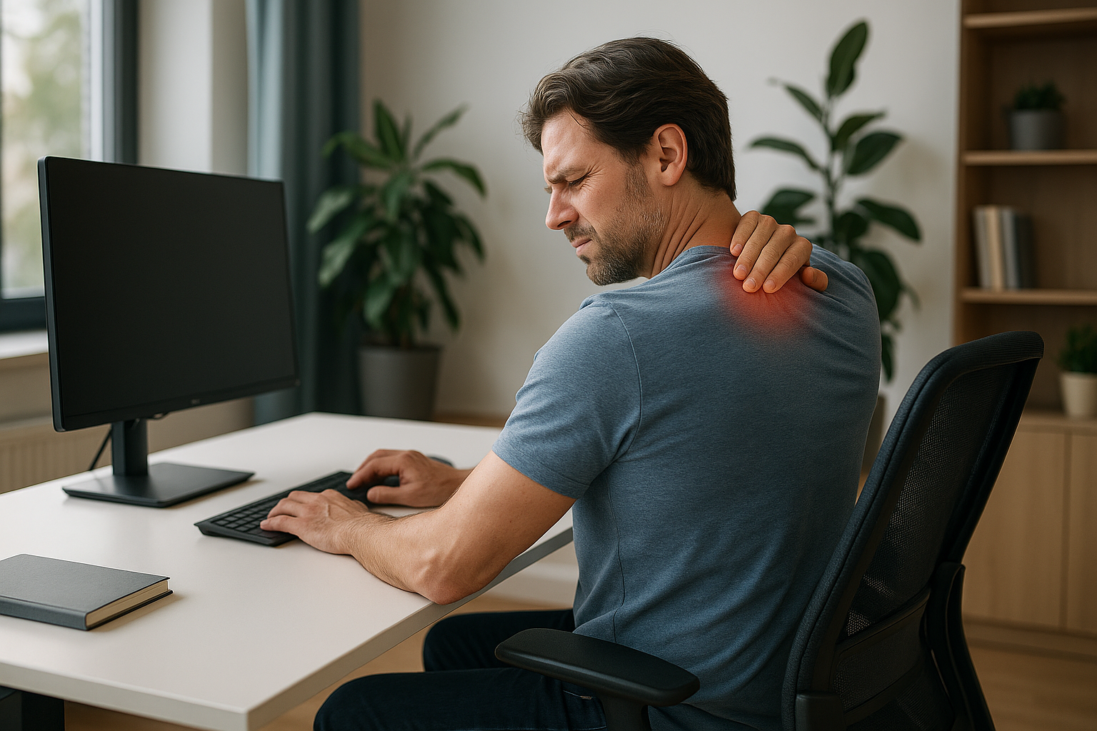 Ondt i mellem skulderbladene: find lindring med ergonomiske løsninger