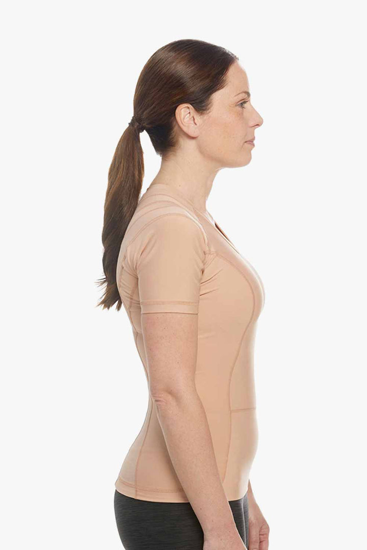 holdnings t-shirt til kvinder i farven nude